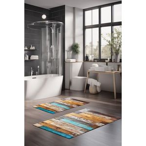 Set covorase de baie, Cartwright, CT-5251, Poliester, Multicolor imagine
