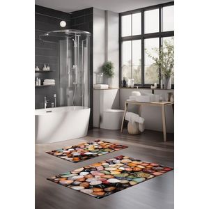 Set covorase de baie, Cartwright, CT-5269, Poliester, Multicolor imagine