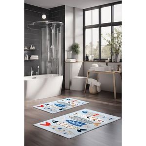Set covorase de baie, Cartwright, CT-5275, Poliester, Multicolor imagine