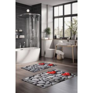 Set covorase de baie, Cartwright, CT-5278, Poliester, Multicolor imagine