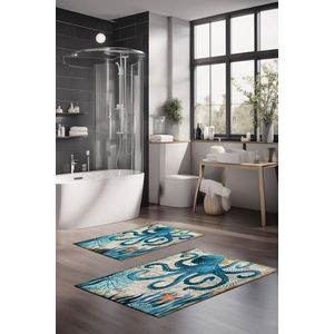 Set covorase de baie, Cartwright, CT-5365, Poliester, Multicolor imagine