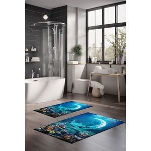Set covorase de baie, Cartwright, CT-5372, Poliester, Multicolor imagine