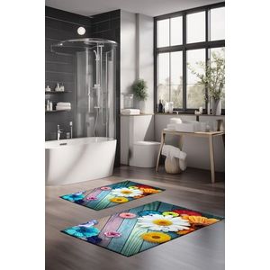 Set covorase de baie, Cartwright, CT-5374, Poliester, Multicolor imagine