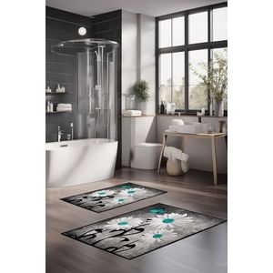 Set covorase de baie, Cartwright, CT-5378, Poliester, Multicolor imagine