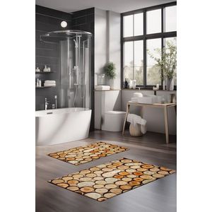 Set covorase de baie, Cartwright, CT-5382, Poliester, Multicolor imagine