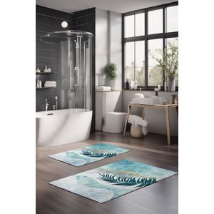 Set covorase de baie, Cartwright, CT-5424, Poliester, Multicolor imagine