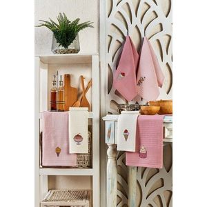 Set prosoape de bucatarie, Eponj Home, Ice Cream, Bumbac, Multicolor imagine