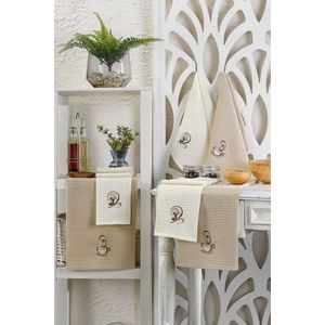 Set prosoape de bucatarie, Eponj Home, Coffee, Bumbac, Multicolor imagine