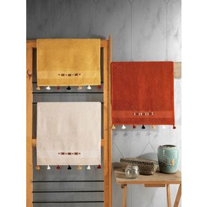Set prosoape, Cotton Box, Asorti, Bumbac, Coral / Mustar / Bej imagine
