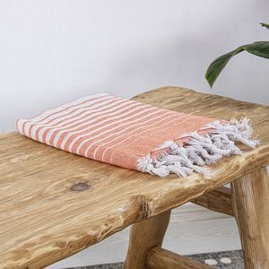 Prosop de plaja, Clovis, Alagra, 100x170 cm, Bumbac, Portocaliu imagine