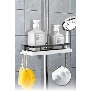 Organizator de baie, Fremont, M-526, 11.7x29 cm, Plastic, Negru imagine