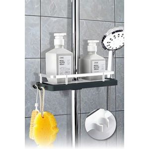 Organizator de baie, Fremont, M-526, 11.7x29 cm, Plastic, Negru imagine