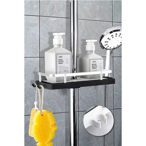 Organizator de baie, Fremont, M-526, 11.7x29 cm, Plastic, Antracit imagine