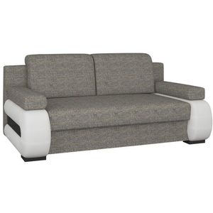 Canapea extensibila 3 locuri ELTAP, Laura, 202x79x84 cm, lemn/poliester, bej/alb imagine