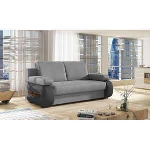 Canapea extensibila 3 locuri ELTAP, Laura, 202x79x84 cm, lemn/poliester, gri deschis/gri inchis imagine