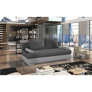 Canapea extensibila 3 locuri ELTAP, Milo, 213x95x90 cm, lemn/poliester, gri inchis/gri imagine