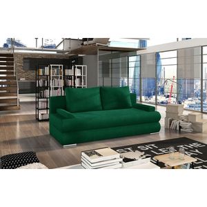 Canapea extensibila 3 locuri ELTAP, Milo, 213x95x90 cm, lemn/poliester, verde inchis imagine