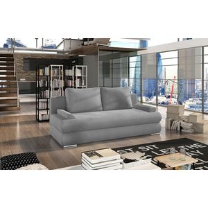 Canapea extensibila 3 locuri ELTAP, Milo, 213x95x90 cm, lemn/poliester, gri deschis imagine