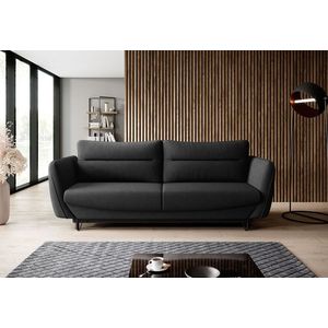 Canapea extensibila 4 locuri ELTAP, SO-SIL-10PO, Silva, 236x95x90 cm, lemn/poliester, negru imagine
