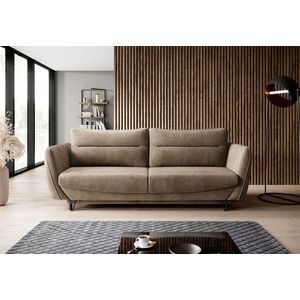 Canapea extensibila 4 locuri ELTAP, SO-SIL-20NU, Silva, 236x95x90 cm, lemn/poliester, maro deschis imagine