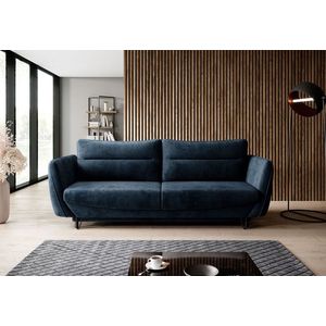 Canapea extensibila 4 locuri ELTAP, SO-SIL-40NU, Silva, 236x95x90 cm, lemn/poliester, albastru inchis imagine