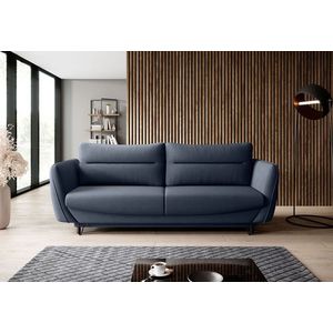 Canapea extensibila 4 locuri ELTAP, SO-SIL-40PO, Silva, 236x95x90 cm, lemn/poliester, albastru imagine