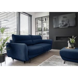 Canapea extensibila 4 locuri ELTAP, SO-SIL-40VE, Silva, 236x95x90 cm, lemn/poliester, albastru inchis imagine