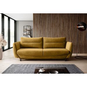 Canapea extensibila 4 locuri ELTAP, SO-SIL-45LO, Silva, 236x95x90 cm, lemn/poliester, mustar imagine