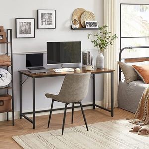 Birou, Vasagle, Sim Desk, 140x60x75 cm, PAL/otel, maro imagine