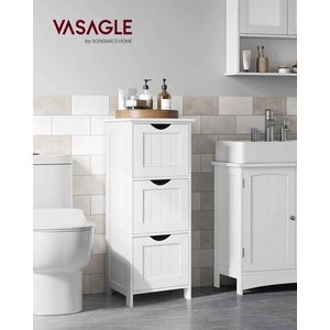 Dulap ingust pentru baie, Vasagle, 32x30x81 cm, MDF, alb imagine