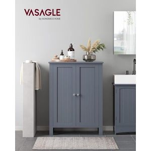 Dulap pentru baie, Vasagle, 60x30x80 cm, MDF, gri imagine