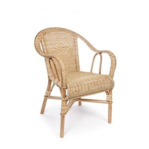 Scaun pentru gradina, Noemi, Bizzotto, 58x61x74 cm, ratan/rachita, albastru imagine
