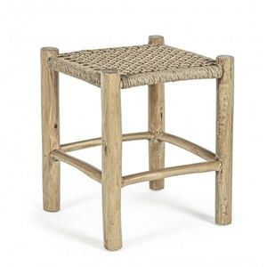 Scaun pentru gradina, Lampok, Bizzotto, 38x38x45 cm, lemn de tec/fibre sintetice imagine