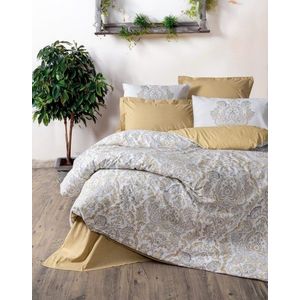 Lenjerie de pat pentru o persoana, Najva - Mustard, Cotton Box, Bumbac Ranforce imagine