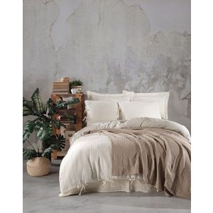 Lenjerie de pat dubla, Dante - Beige, Şaheser, Bumbac imagine