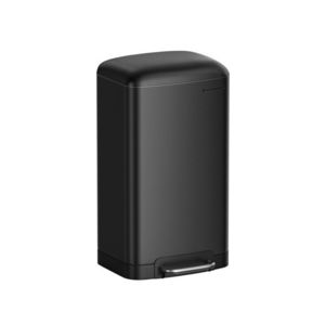 Cos de gunoi cu pedala 30 L, Songmics, Slim, inchidere soft close, 34.5x32.5x61.5 cm, otel, negru imagine