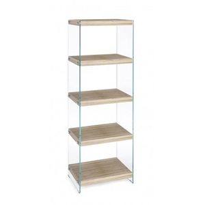 Biblioteca, Line Kenya, Bizzotto, 40x30x131 cm, MDF melaminat imagine
