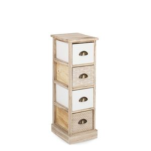 Comoda Finnley, Bizzotto, 26 x 32 x 80 cm, lemn de paulownia imagine