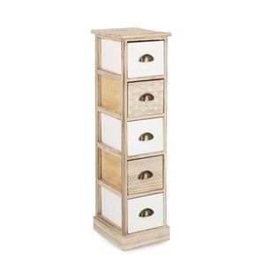 Comoda Finnley, Bizzotto, 26 x 32 x 98 cm, lemn de paulownia imagine