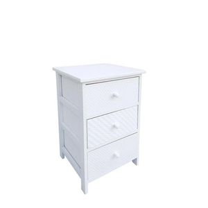 Comoda cu 3 sertare Nadya, Bizzotto, 40x29x58 cm, lemn de paulownia/placaj, alb imagine