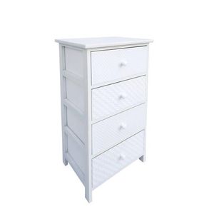 Comoda cu 4 sertare Nadya, Bizzotto, 40x29x73 cm, lemn de paulownia/placaj, alb imagine