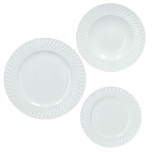 Serviciu de masa 18 piese, Canete, Brandani, portelan New Bone China imagine