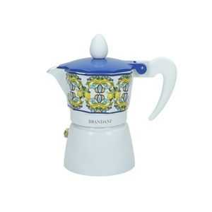 Cafetiera, Citrus Blue Moka, Brandani, capacitate 1 ceasca, 12x7x13 cm, aluminiu imagine