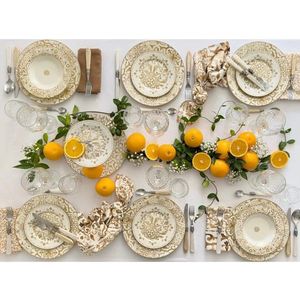 Serviciu de masa 18 piese, Excalibur, Brandani, portelan New Bone China imagine