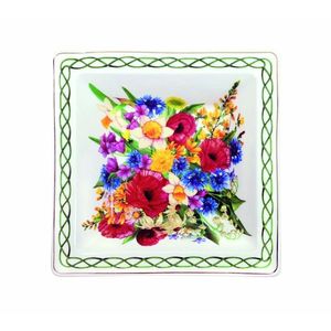Platou pentru servire Fiori Di Campo, Brandani, 18.5 x 18.5 x 4.5 cm, portelan imagine