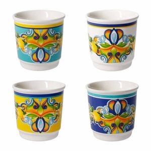 Set 4 pahare, Citrus Colors, Brandani, D6x6 cm, portelan New Bone China imagine