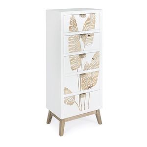Comoda Folium, Bizzotto, 45 x 30 x 109.5 cm, lemn de brad/MDF imagine