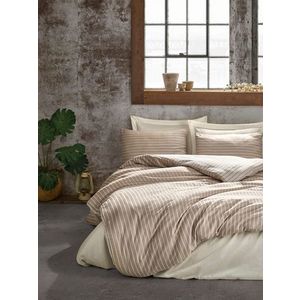 Set cuvertura matlasata dubla Bamboo, Bamboo - Mink, Cotton Box, 60% bumbac satinat/40% bambus imagine