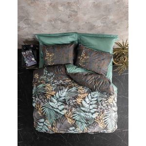 Lenjerie de pat dubla, Clorasa - Mint, Cotton Box, Bumbac Satinat imagine