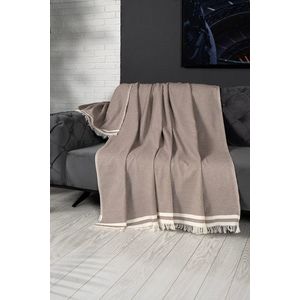 Cuvertura de pat, Alinda - Brown (170 x 300), DC Home, Bumbac imagine